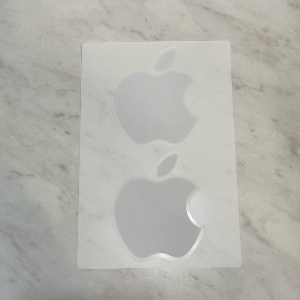 Apple Stickers White NEW